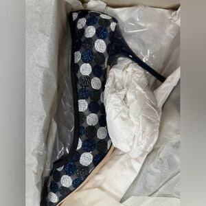 NEW 7.5 JCrew Collection Elsie Polka Dot Mesh shoes. NEVER BEEN OUT OF THE BOX!